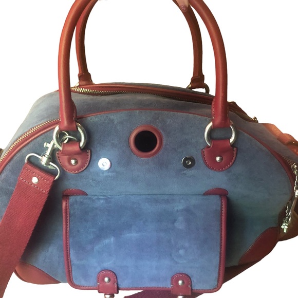 Rare Juicy Couture Sleep all day Bark all night velour blue dog carrier - Picture 5 of 11